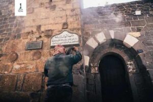 تنظيف جامع أبو لبادة بالسفع الرملي