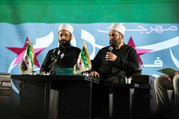 الشيخان البلعوس وعبد الباقي في حمص للمشاركة بمهرجان السلام2