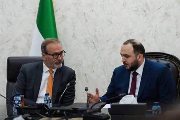 2اجتماع محافظ حمص مع القائم بالأعمال في السفارة الألمانية ووفد من منظمات الأمم المتحدة